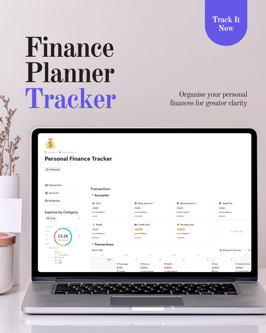 Notion Budget Tracker Template - Monthly Expense & Personal Finance Dashboard