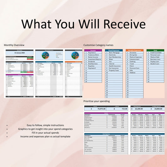 Monthly Budget Tracker Excel Easy Budget By Paycheck Budget Planner Expense Tracker Digital Personal Budget