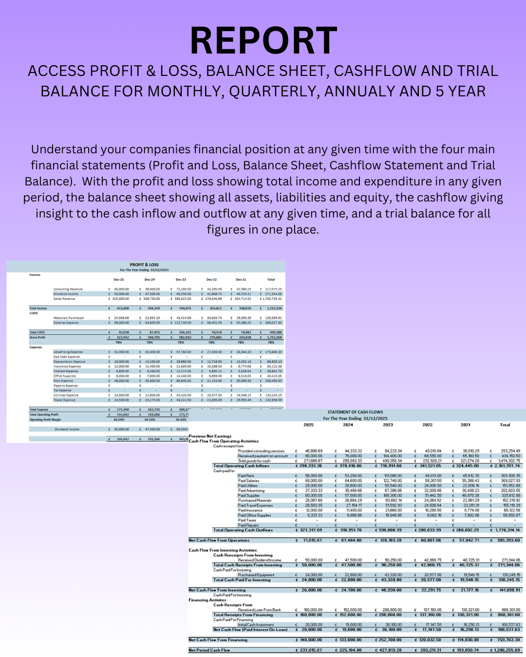 Ultimate Accounts Bookkeeping Dashboard | Small Business Finance Tracker Template